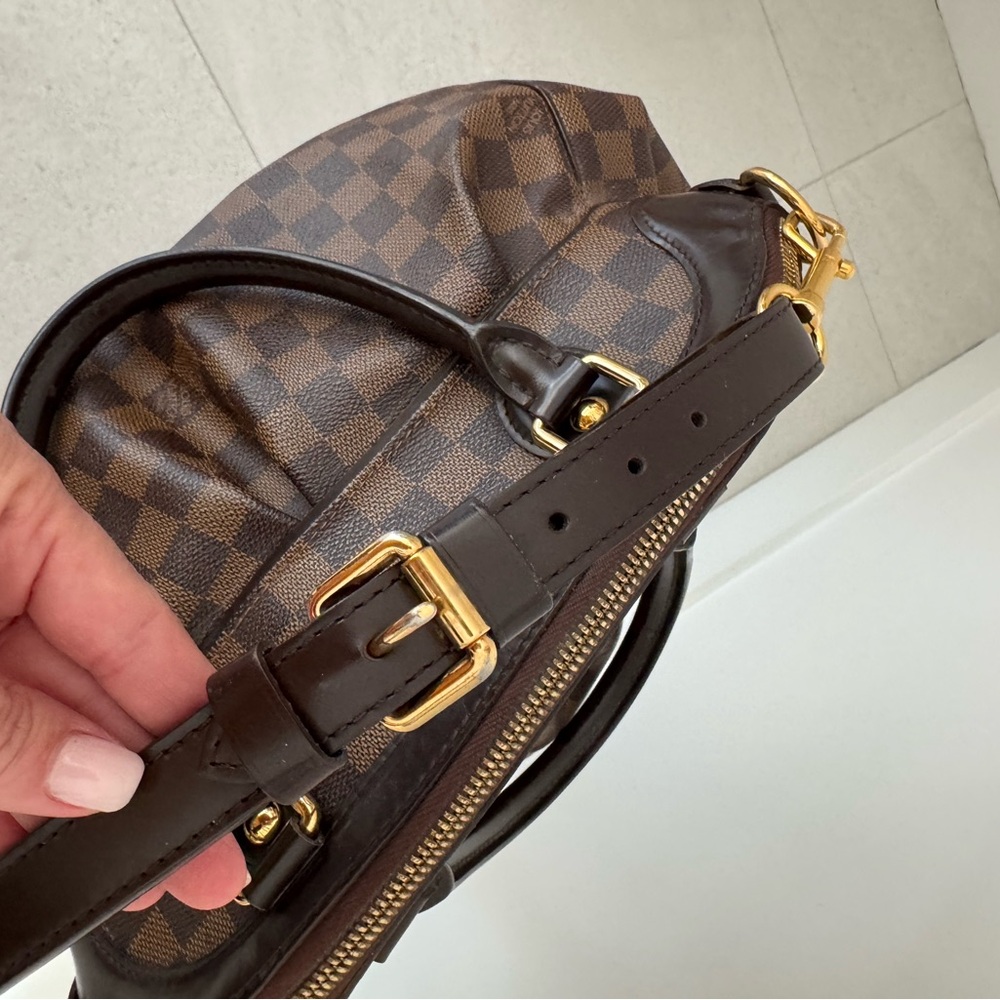 Louis Vuitton Trevi Damier Ebene Pm Satchel Shoulder Bag VINTAGE in EUC - Picture 9 of 15